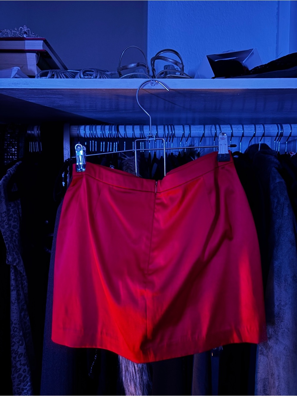 Bright Red Mini Skirt - Picture 3 of 4